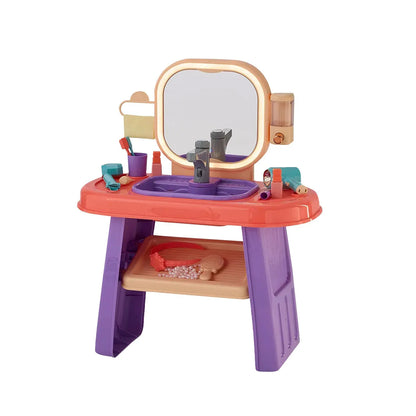 Vanity Dresser Little Beautician Interactive Playset – Smart Simulation Sink with Lights, Music, and Intelligent Sensor Faucet