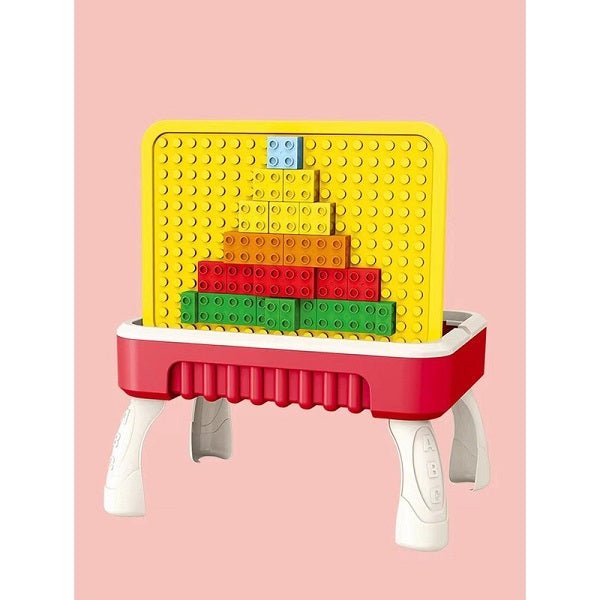 2-in-1 Building Blocks Table & Drawing Board for Kids – Creative Play Station