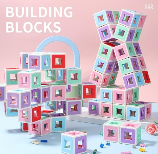 3D Transform Movable Cube Shape Building Blocks - 180 pieces