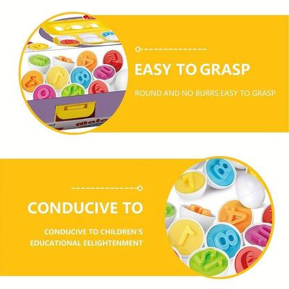 Number Matching Eggs For Color Recognition - 6 Pieces