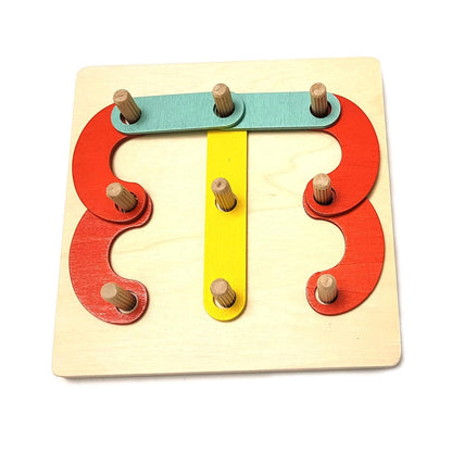 Wooden Bar Shaped Assembled Sleeve Column Puzzle Board