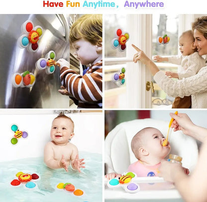 3 pcs Rotating Suction Rattle Spinner Set