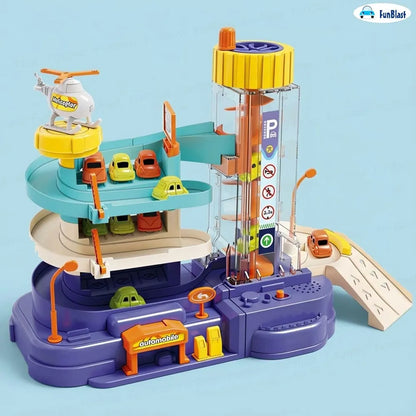 Car Track Parking Building Adventure Set