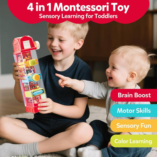 Barn Fun 4-Level Musical Activity Spiral Tower with Spinning Gears