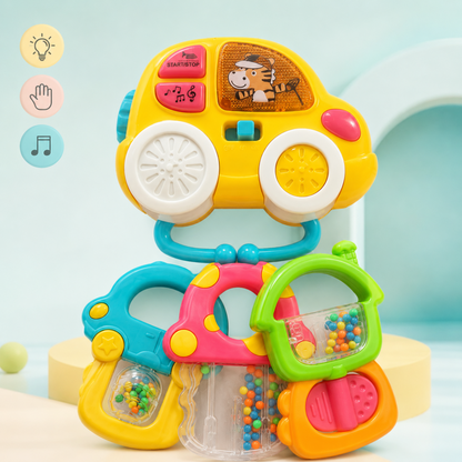 Musical Car with Sensory Rattle Set