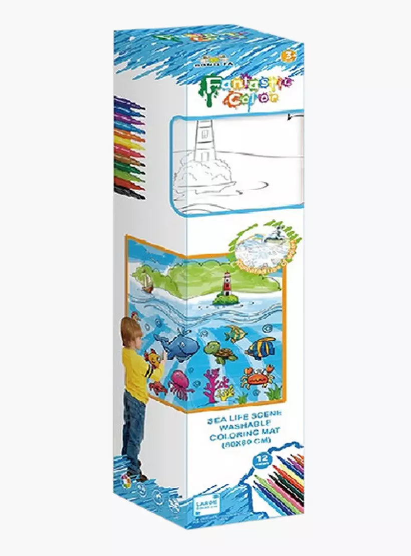 Sea Animals Washable Drawing Mat