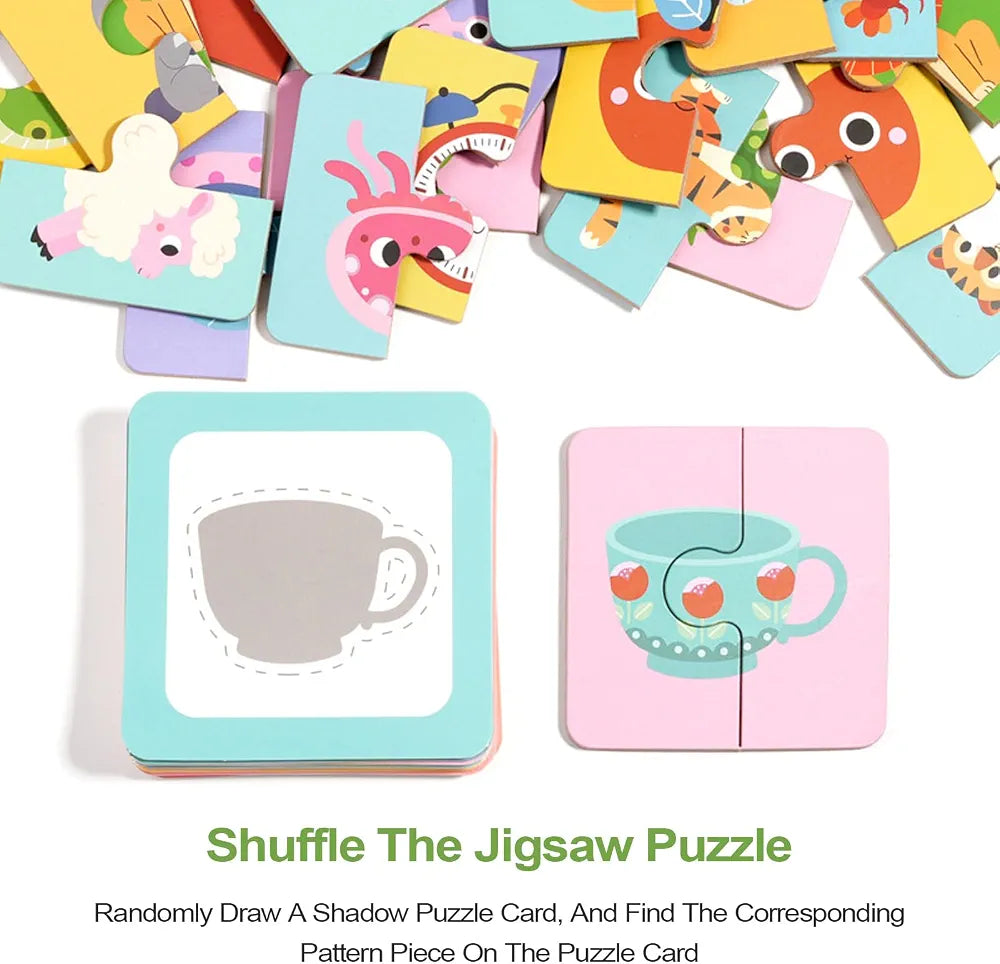 Shadow Matching Two Piece Puzzle