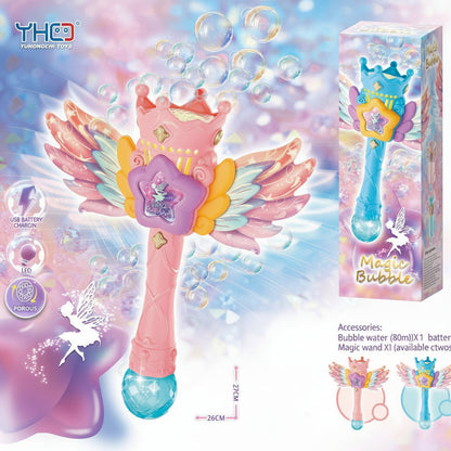 Magic Bubble Fairy Wand - Rechargeable Electric Bubble Blower