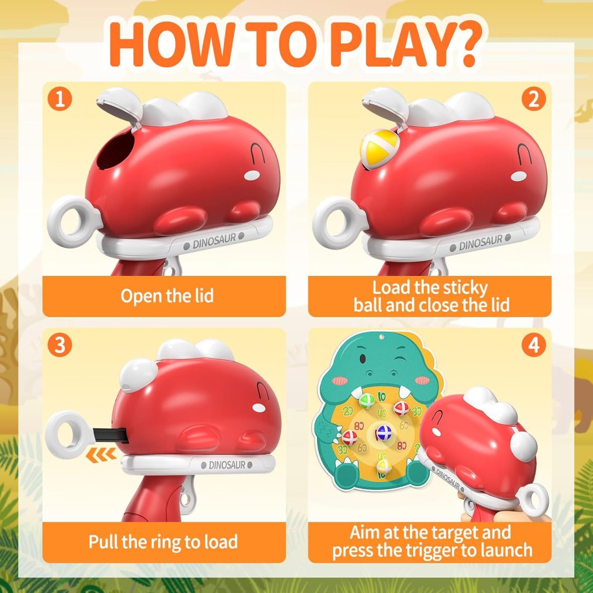 Dinosaur Shooting Toy Game for Kids