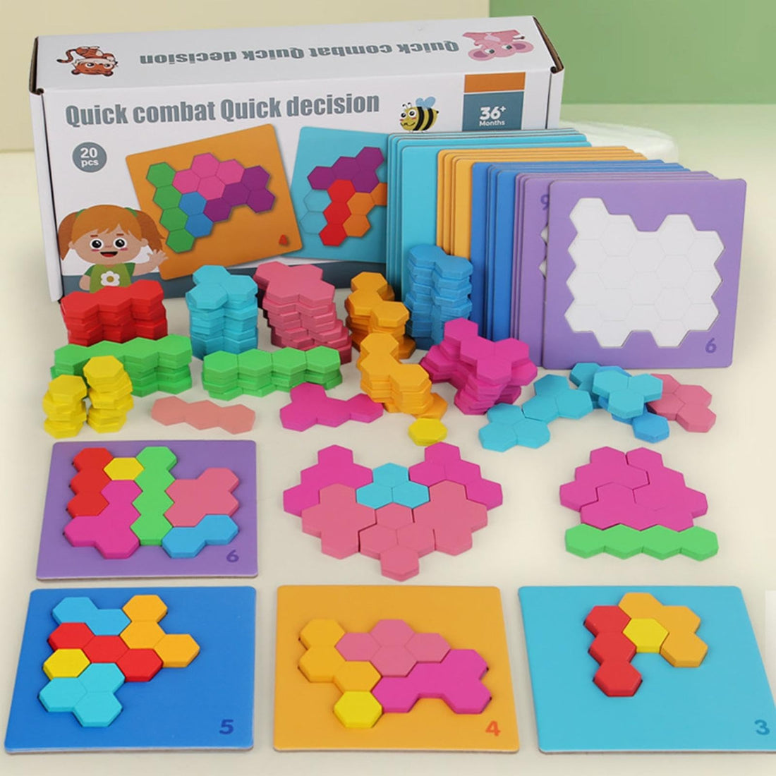 Quick Combat Quick Decision Colourful Hexagon Puzzle Game