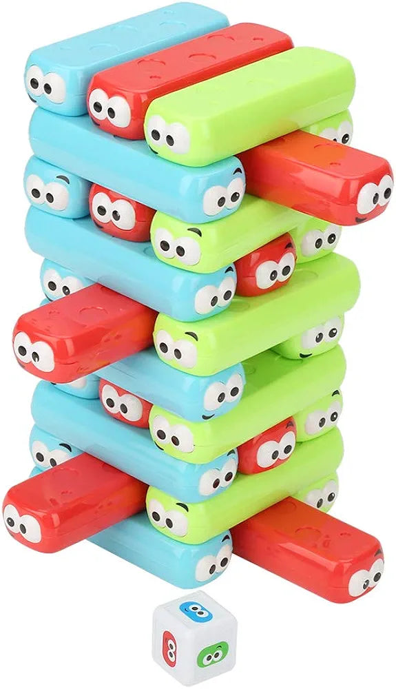 Monster Stacking Block Balance Game With Dice - 30 Piece Educational Family Toy