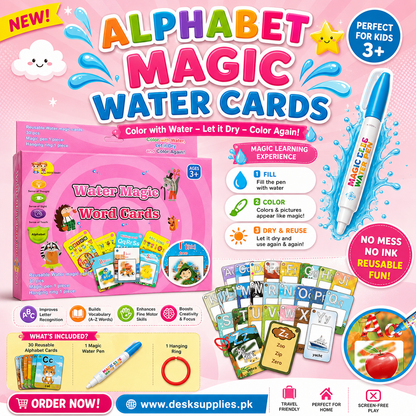 Alphabets Magic Water Word Cards
