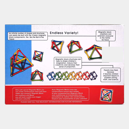 Magnetic Construction Sticks and Blocks Creative Puzzle 40pcs