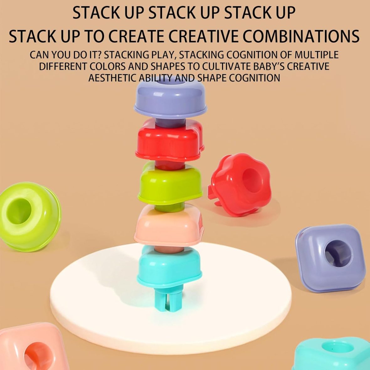 Huanger Flower Nails – Multifunctional Stacking and Shape Sorting Toy