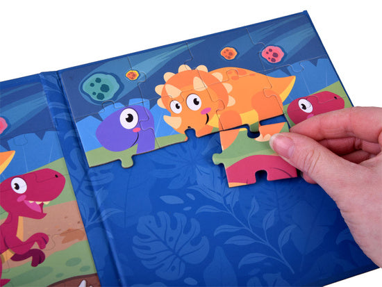 Dinosaur 2 in 1 Magnetic Puzzle Book