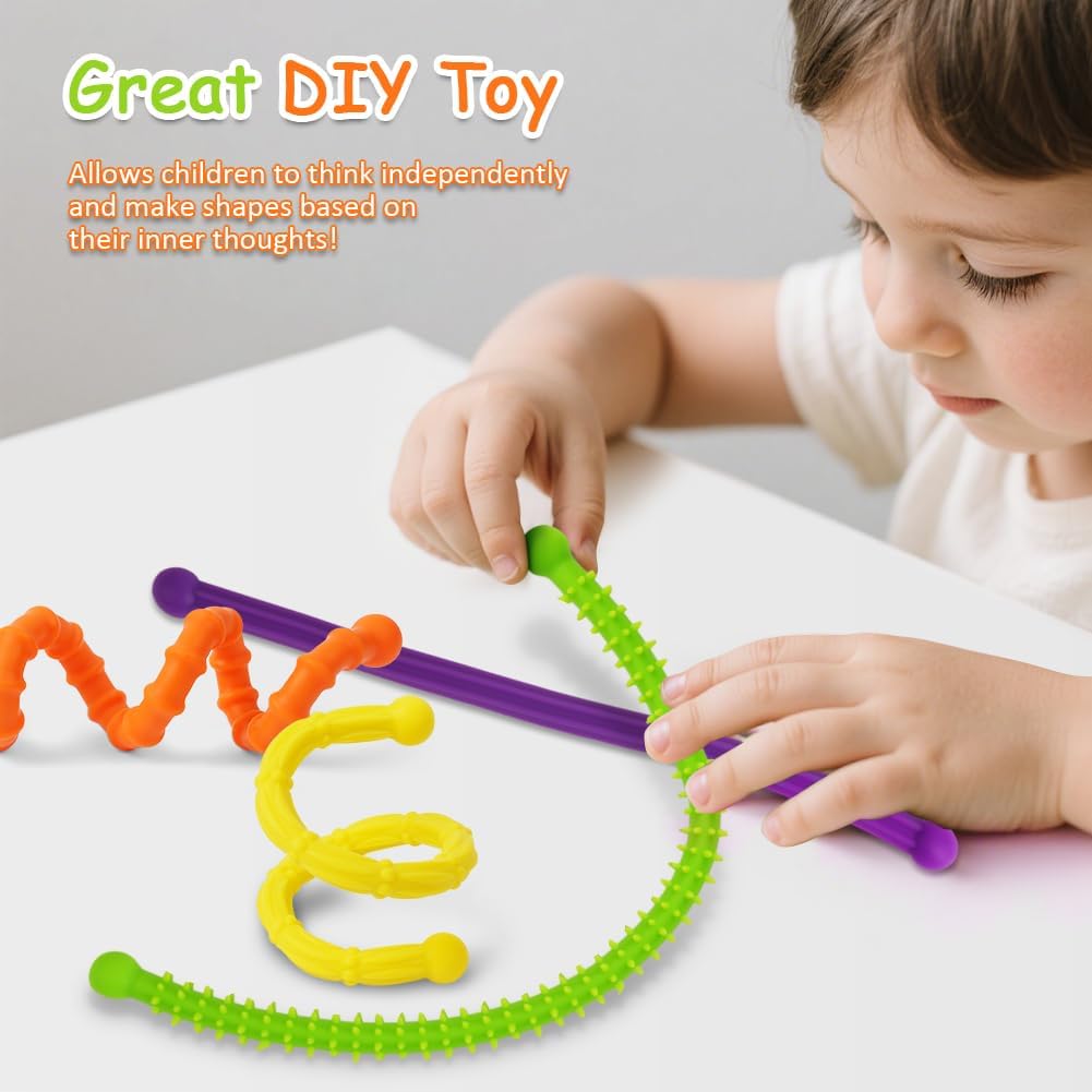 Silicone Sensory Sticks With Reversible Textures 6 Piece