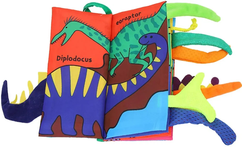 Dino Tails- Soft Crinkle Cloth Book for Babies