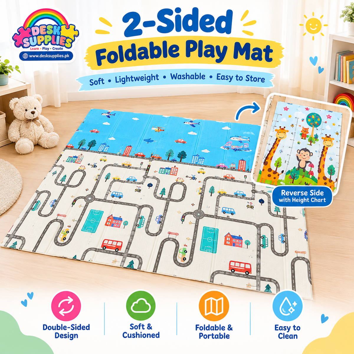 Baby Playmat – Soft, Safe & Multi-Purpose Comfort (0+ Months)