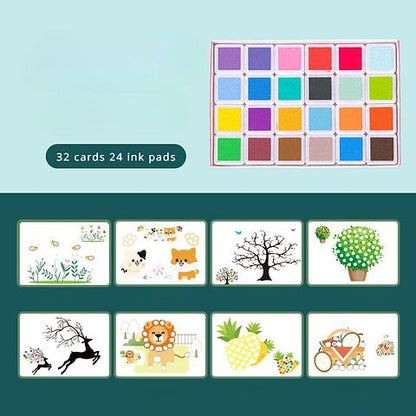 Finger Paints and Book Set (24 colors)
