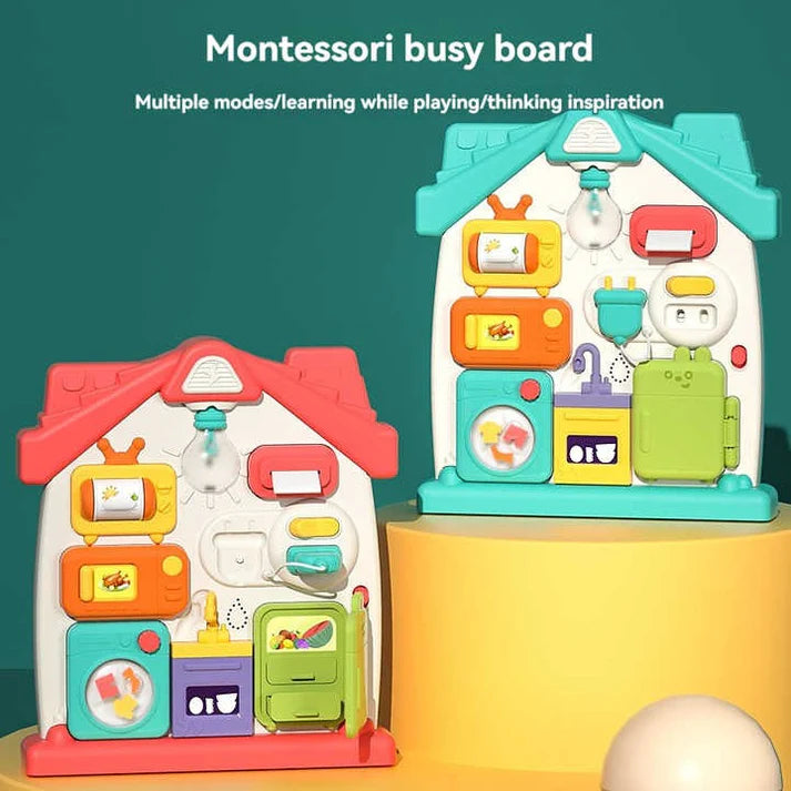 Multifunctional Early Interactive House Busy Learning Board