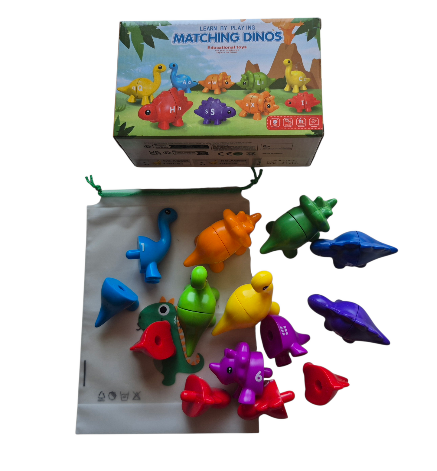 Montessori Numbers & Colors Matching Dinosaur Activity