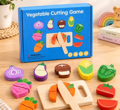 Wooden Vegetable Cutting Set – 12 Pieces