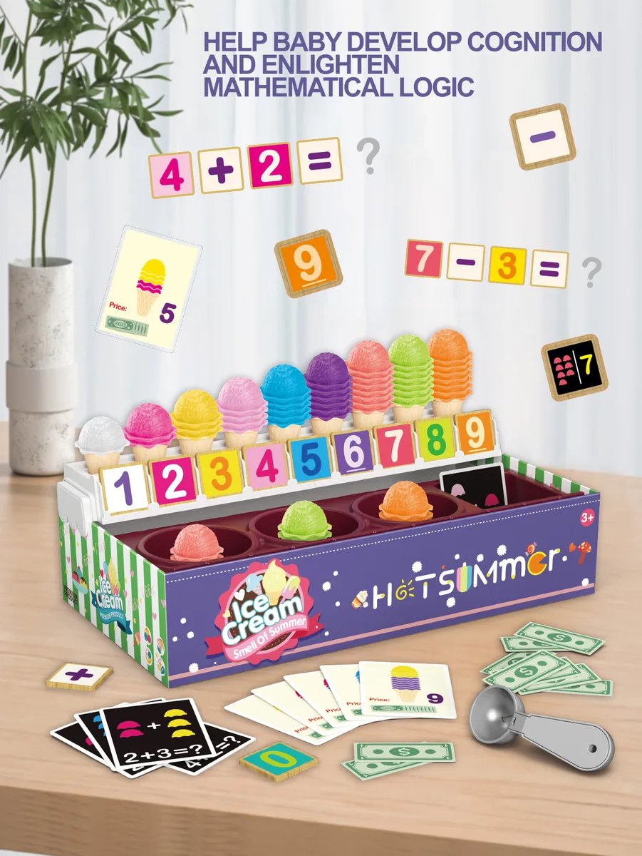Learning Number Ice cream Counting & Color Sorting Toy