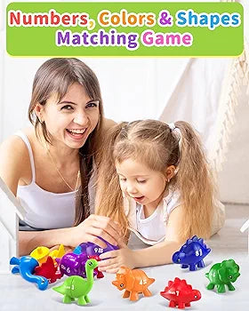 Montessori Numbers & Colors Matching Dinosaur Activity