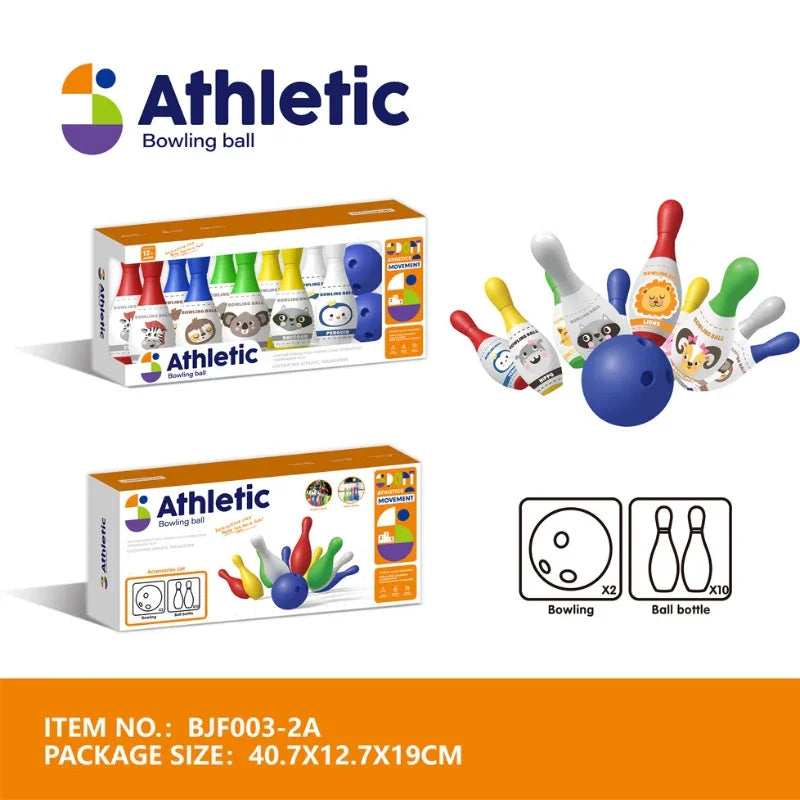 Kids Mini Bowling Set – Animal Theme Bowling Game with Balls & Pins for Indoor & Outdoor Play