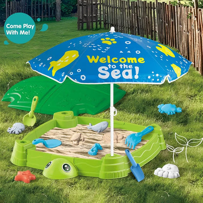 2-in-1 Turtle Sandbox and Sensory Table