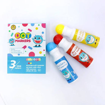 Washable Dot Markers – Set of 3