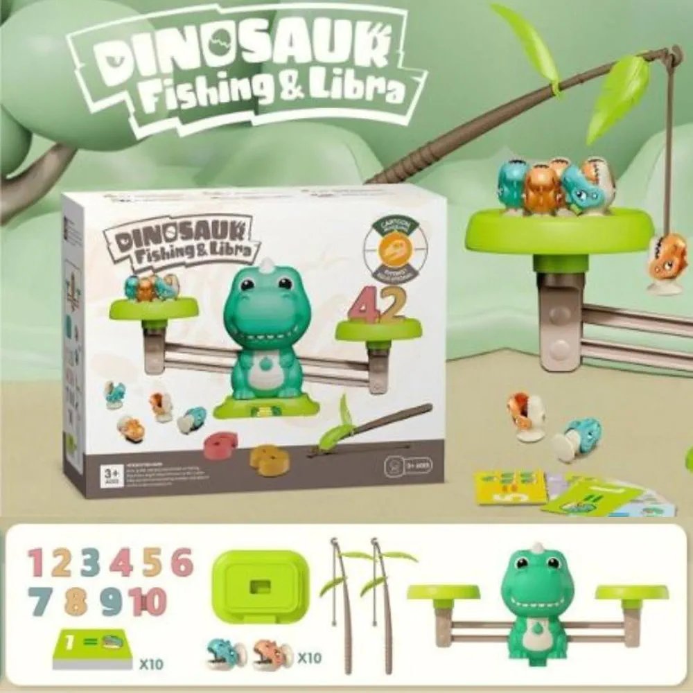 Dino Libra Math Balancing and Fishing Toy for Kids