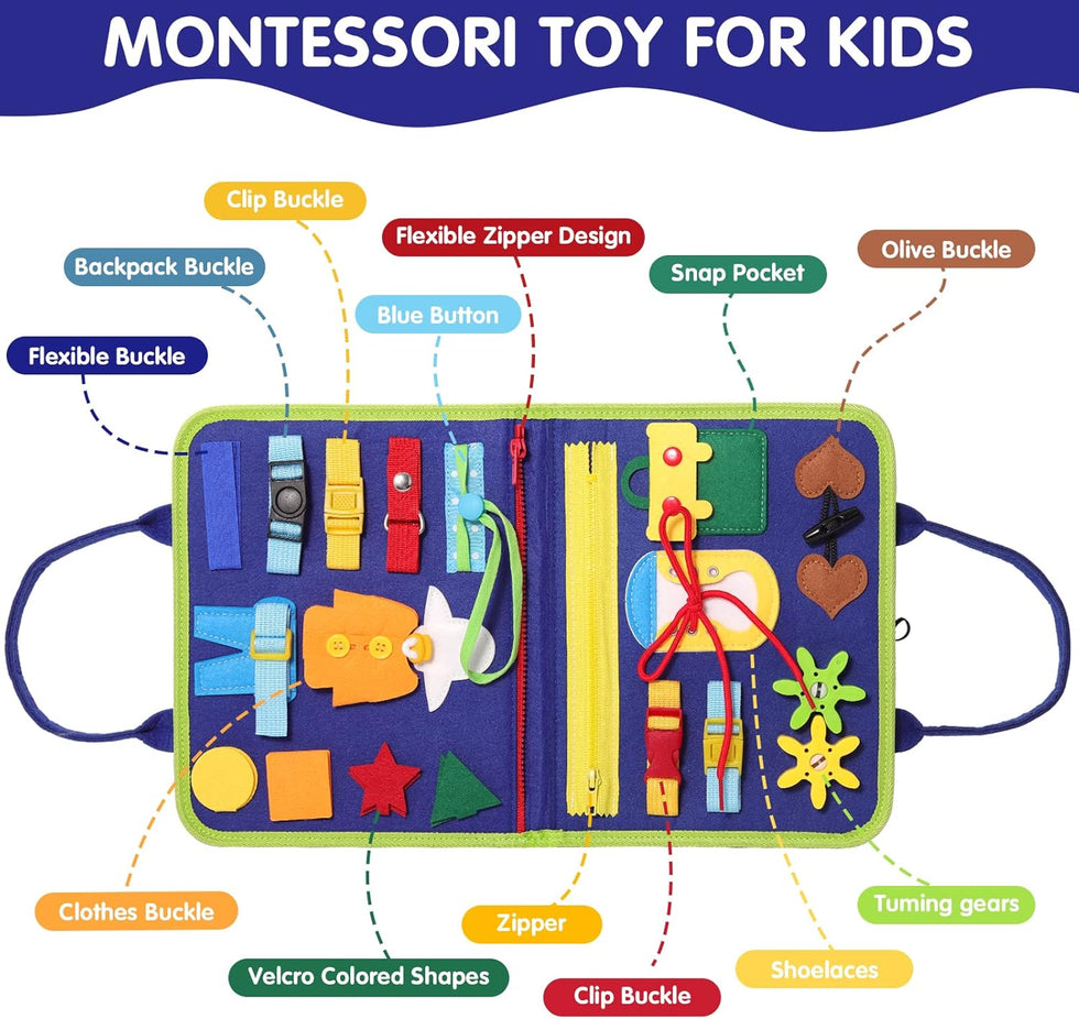 Busy Montessori Fine Motor Skills and Sensory Book