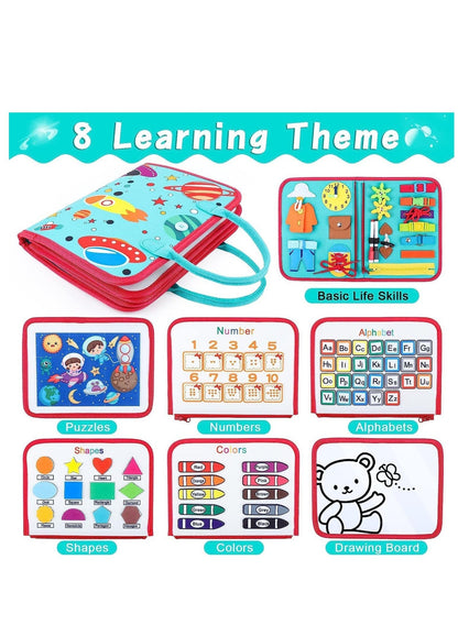 Montessori Travel Friendly Felt Motor Skills and Sensory Book