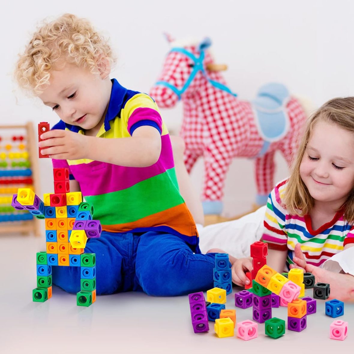 Mathematical Snap Cube Building Blocks – 117 pieces