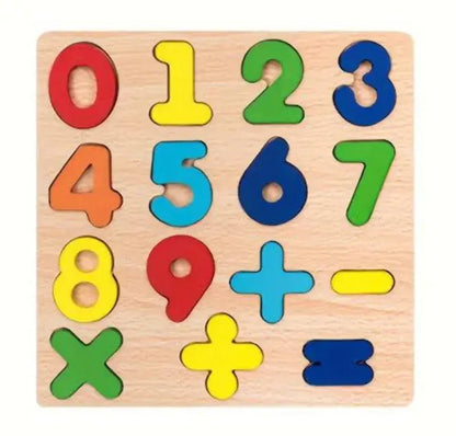 1 to 9 Counting Wooden 3D Learning Mini Puzzle Board
