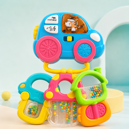 Musical Car with Sensory Rattle Set