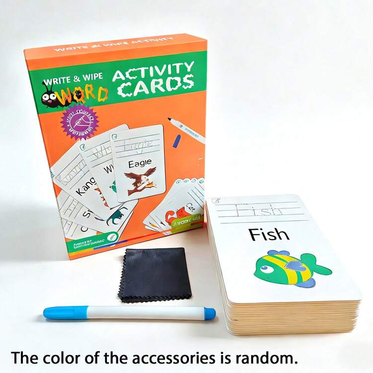 Word Write-and-Wipe Learning Cards – Reusable Early Learning Set