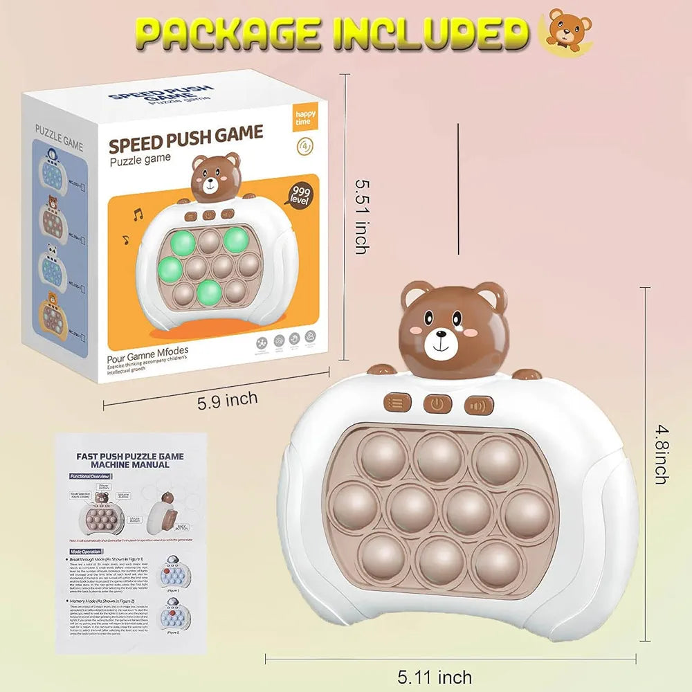 Light-Up Squeeze Poppet Sensory Push Pop Bubble Toy