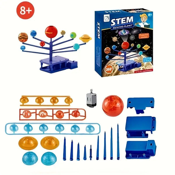 Science Rotation Kit STEM Rotating Planets and Planet Projector Science DIY Kit – Desk Supplies