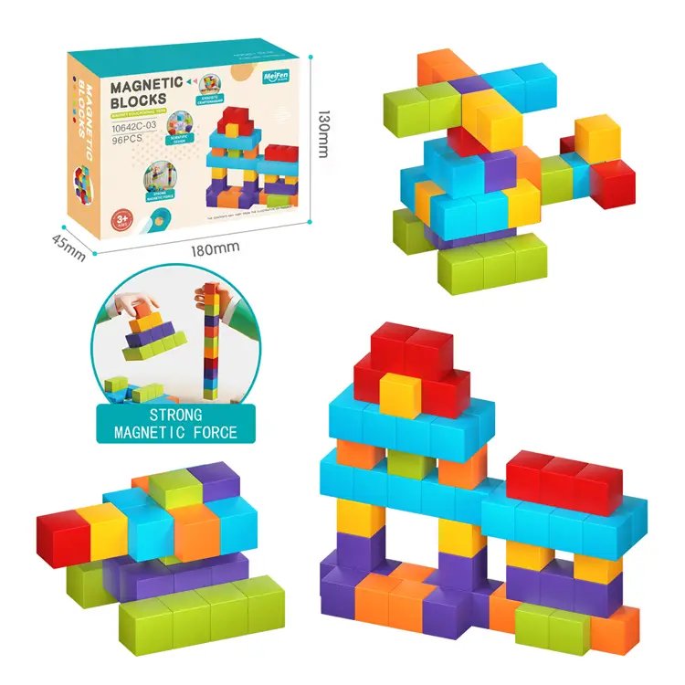 Magnetic Building Blocks Blocks – 48 pieces (2cm x 2cm)