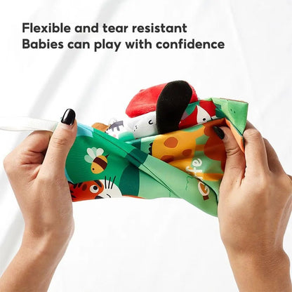Jungle Tails- Soft Crinkle Cloth Book for Babies