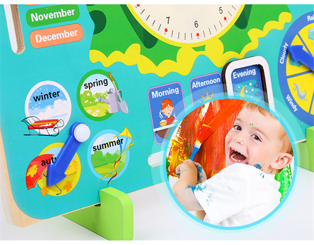 Multifunctional Calendar Clock (Wooden)