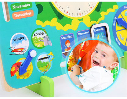 Multifunctional Calendar Clock (Wooden)
