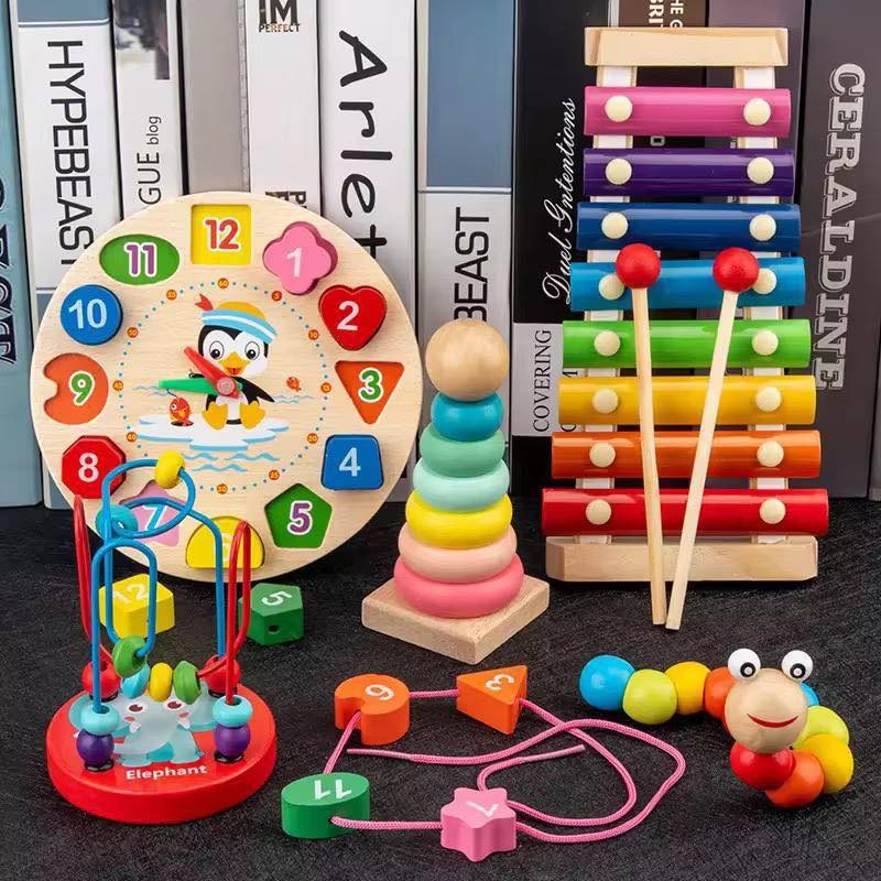 7-in-1 Wooden Montessori Learning Toy Set