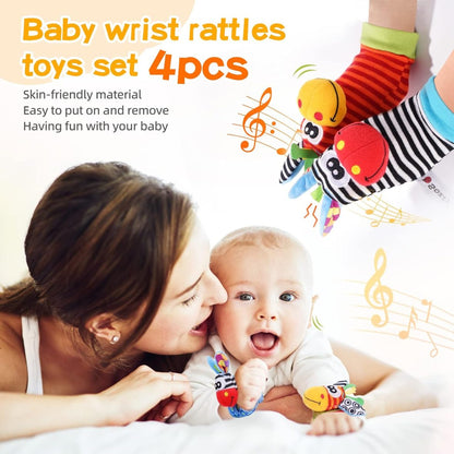 Baby Wrist & Feet Rattle Set (4pcs)