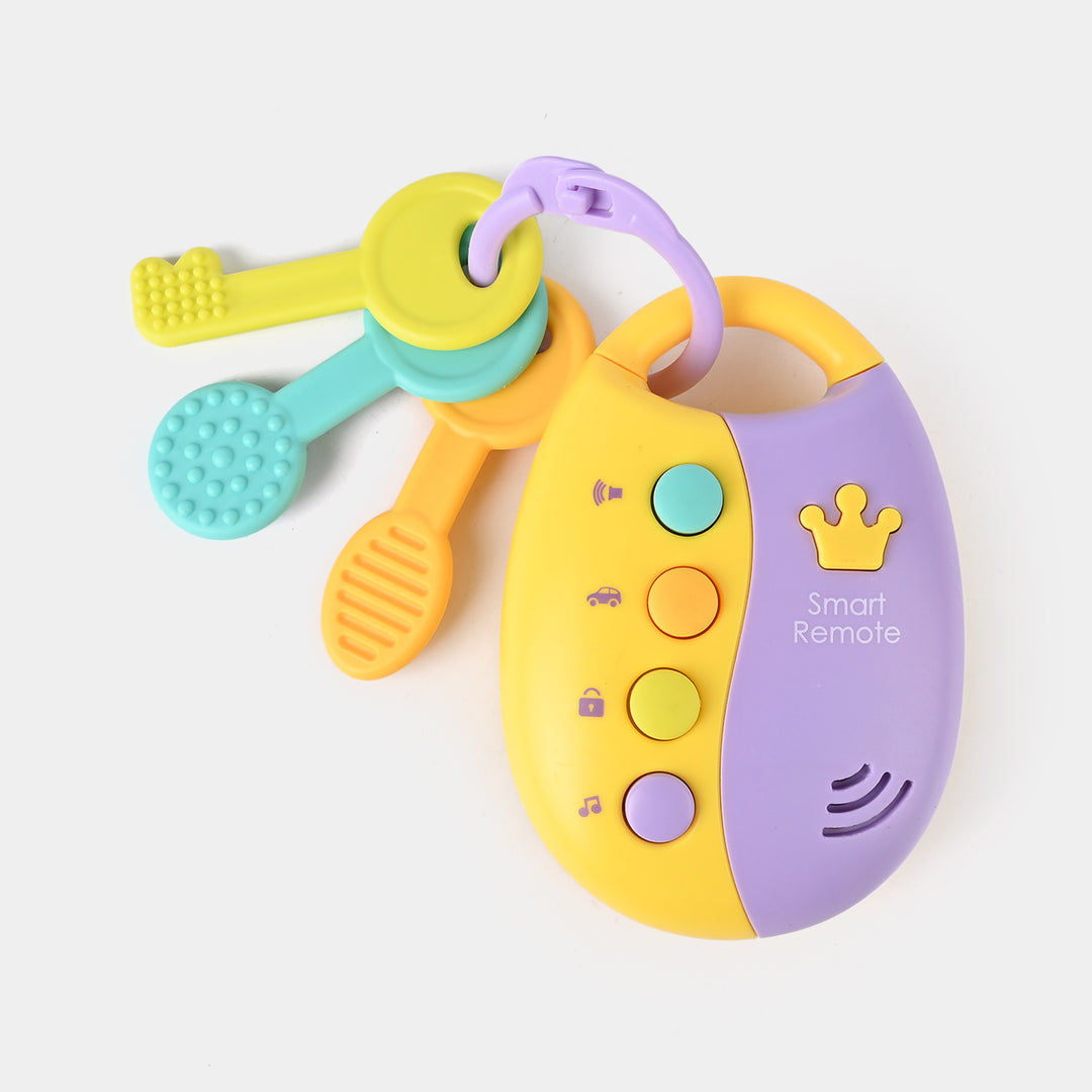 Huanger Smart Remote Car Keys Teether Toy with Light & Music Baby