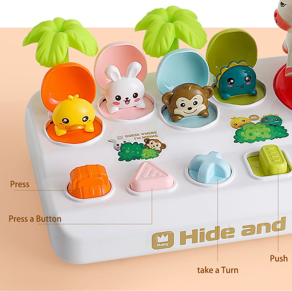 Pop Up Peekaboo Hide & Seek Animal with Carousel
