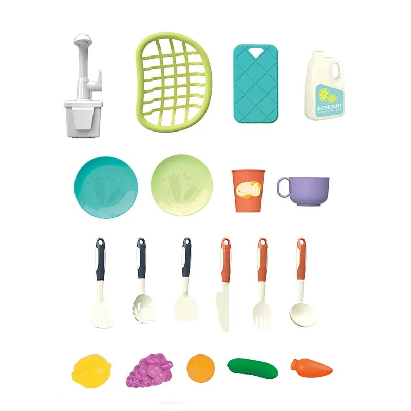Kitchen Tools Wash Basin Pretend Play Set