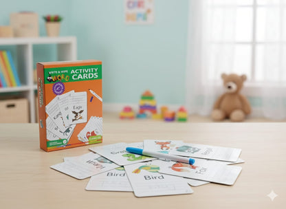 Word Write-and-Wipe Learning Cards – Reusable Early Learning Set
